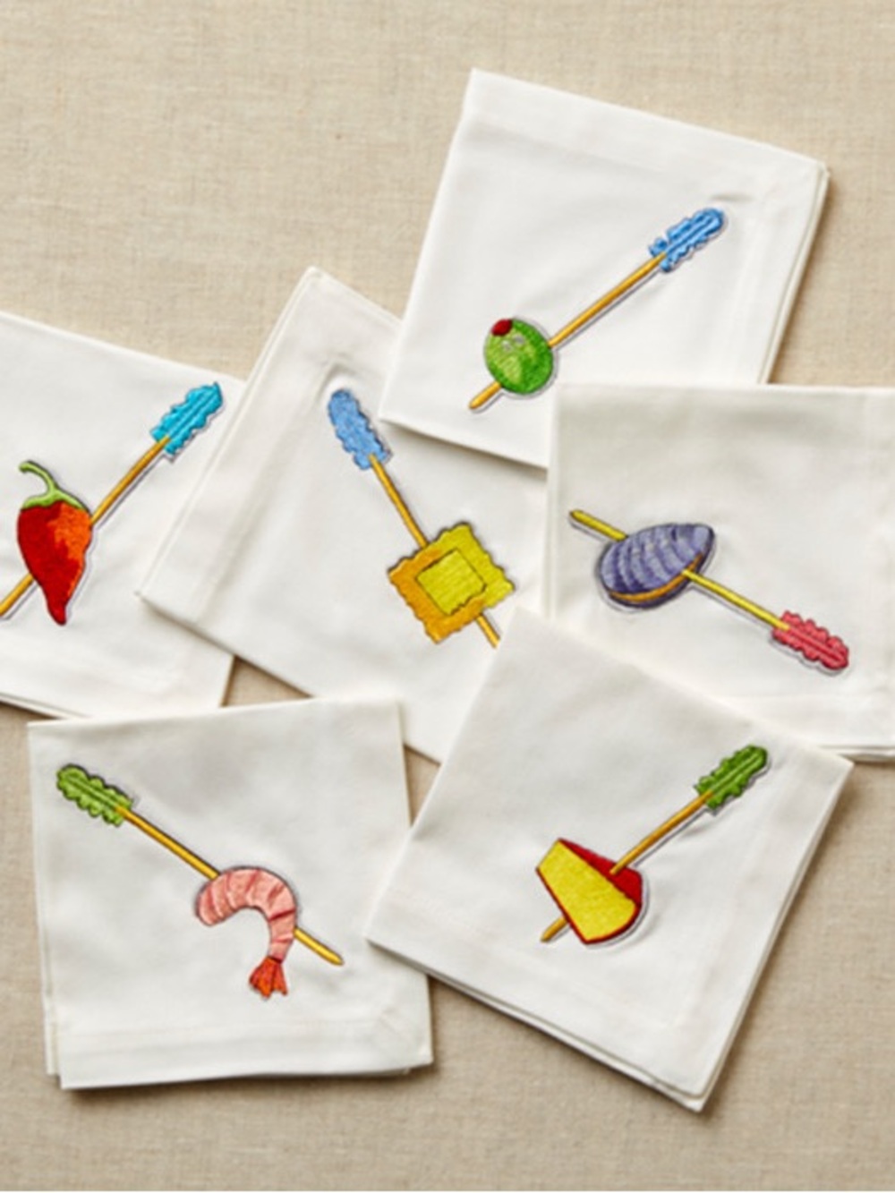 Grate & Barrel Tdbits Cocktail Napkins set of 6- new